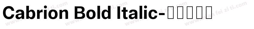 Cabrion Bold Italic字体转换